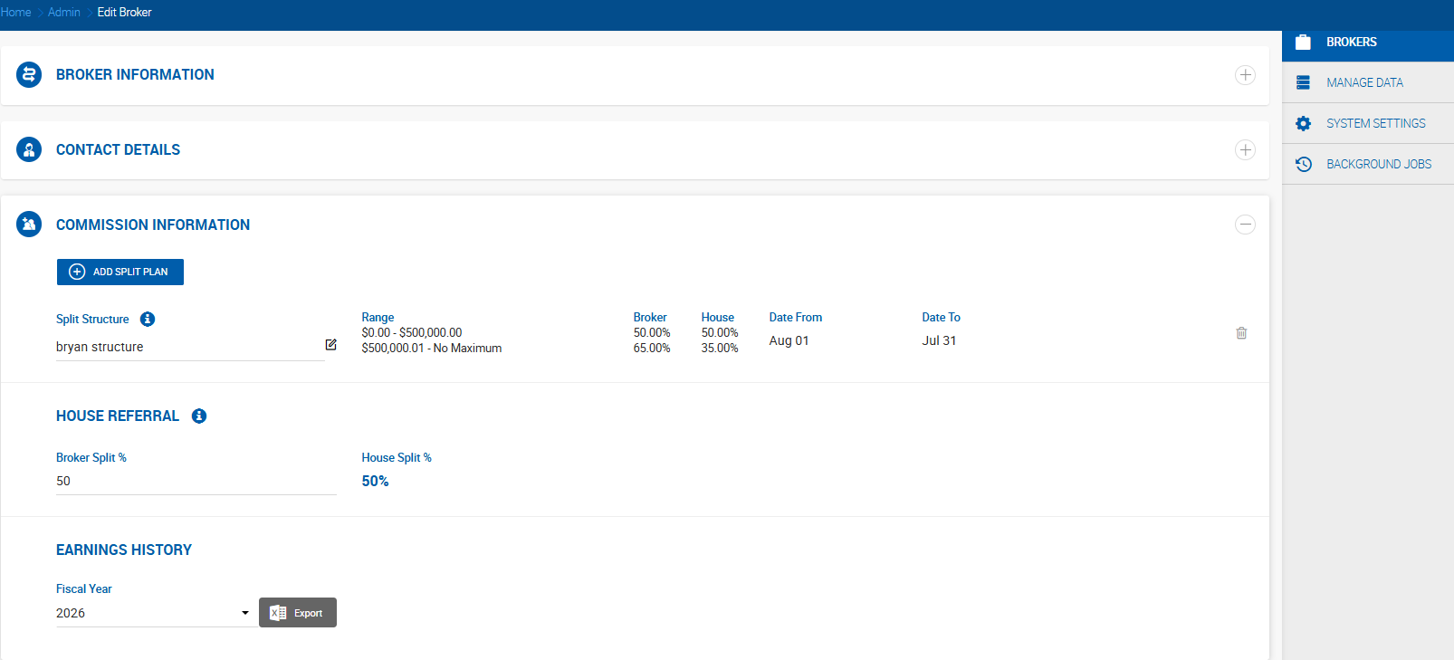 Broker Profile